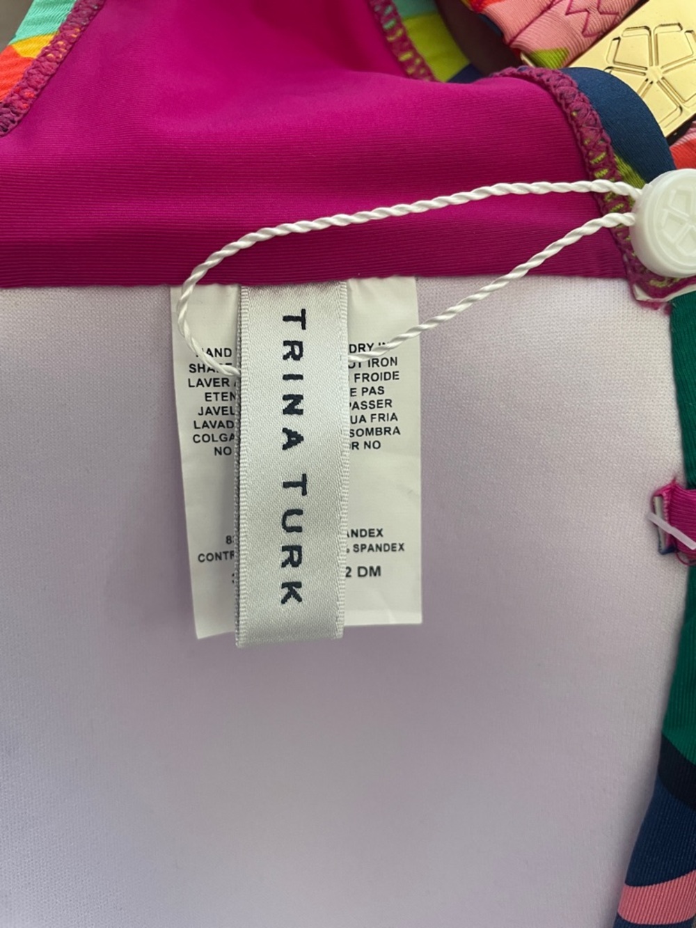 Trina Turk Rainforest Twist Bandeau Bikini Top | Size 4 | NEW | Removable straps - Picture 9 of 10